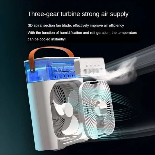 New Five-Hole Spray Fan USB Desktop Humidifier Portable Practical Cooling Fan Hydrocooling Summer Indispensable Chiller Office